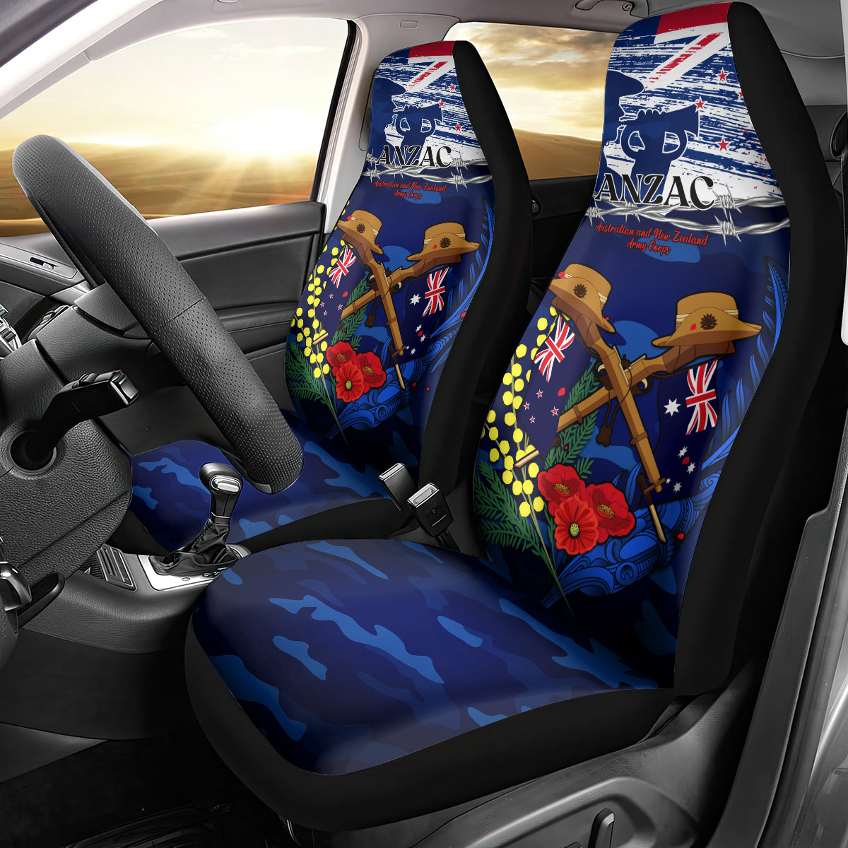 australia-and-new-zealand-anzac-day-car-seat-cover-lest-we-forget-silver-fern-with-golden-wattle