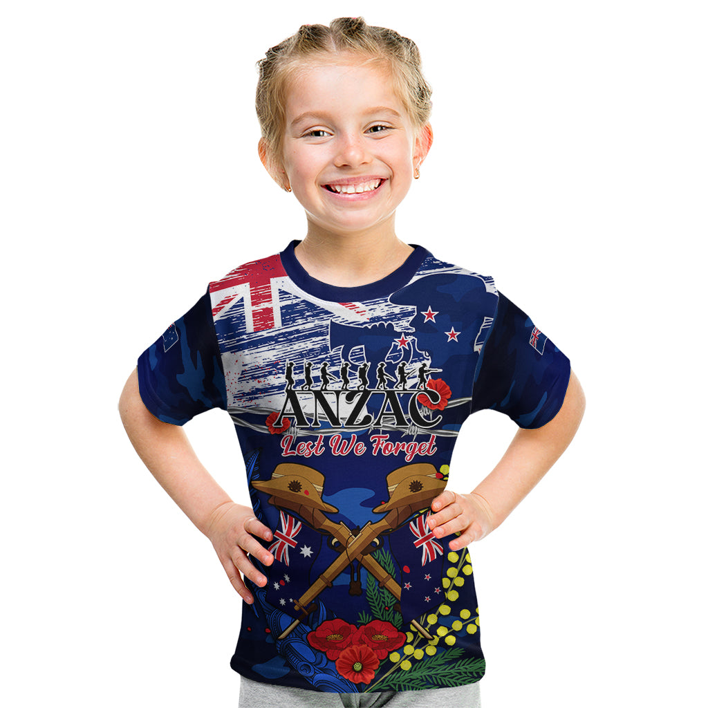 australia-and-new-zealand-anzac-day-kid-t-shirt-lest-we-forget-silver-fern-with-golden-wattle