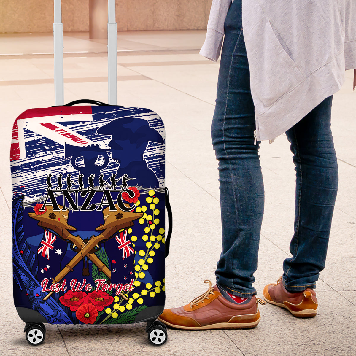 australia-and-new-zealand-anzac-day-luggage-cover-lest-we-forget-silver-fern-with-golden-wattle