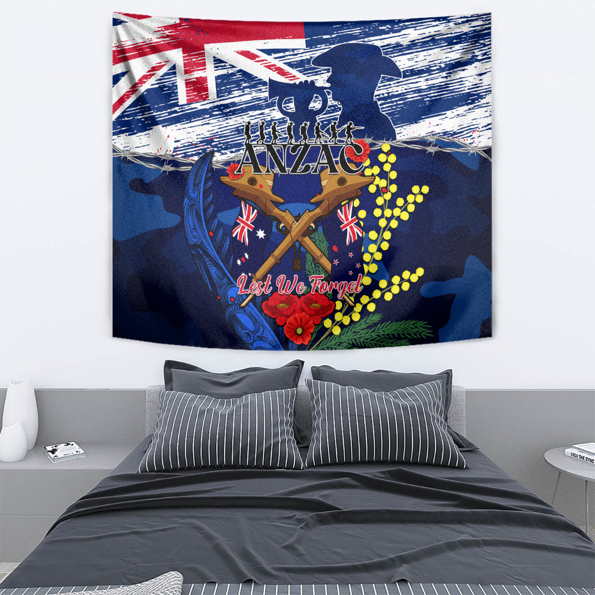 australia-and-new-zealand-anzac-day-tapestry-lest-we-forget-silver-fern-with-golden-wattle