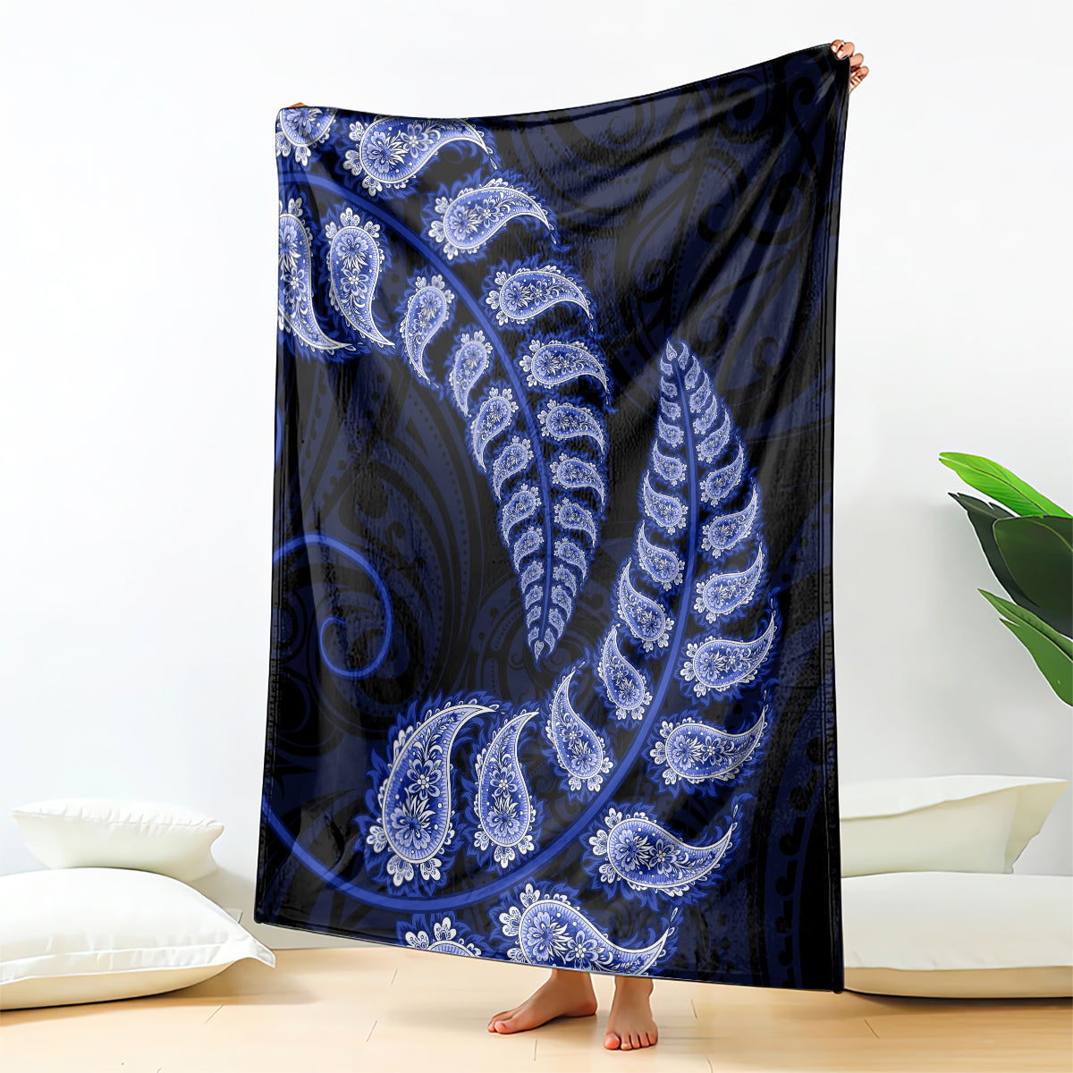 blue-new-zealand-paisley-silver-fern-blanket-aotearoa-maori