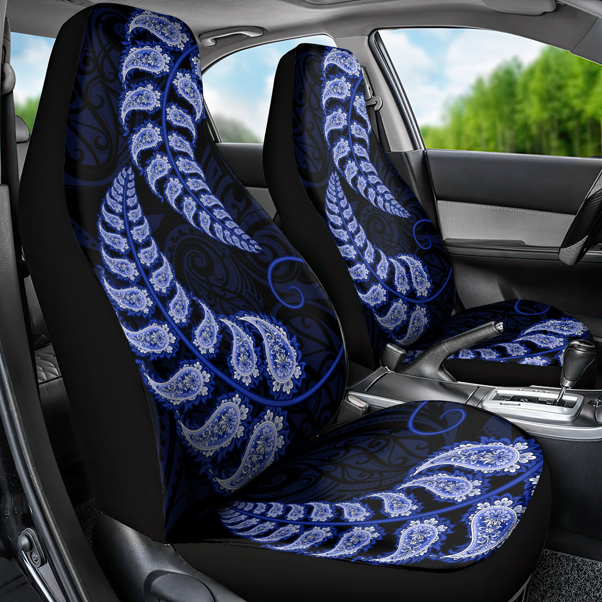 blue-new-zealand-paisley-silver-fern-car-seat-cover-aotearoa-maori
