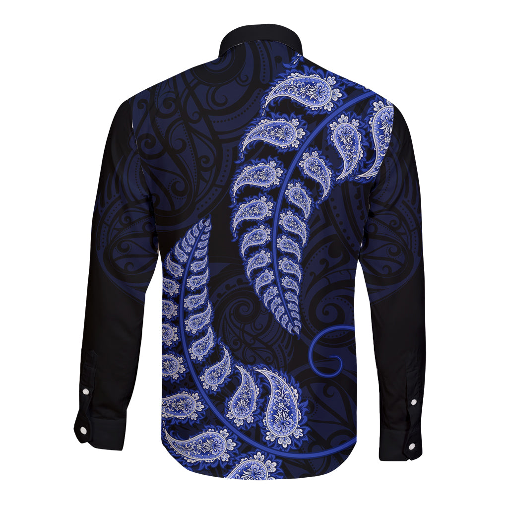 blue-new-zealand-paisley-silver-fern-long-sleeve-button-shirt-aotearoa-maori
