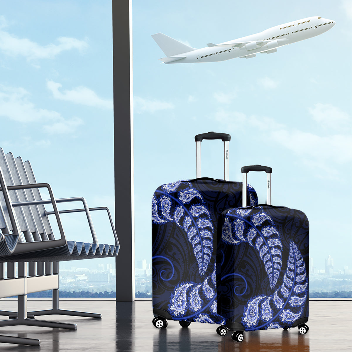 blue-new-zealand-paisley-silver-fern-luggage-cover-aotearoa-maori