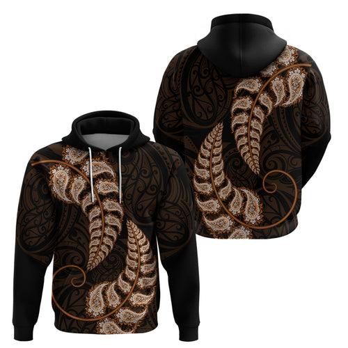 brown-new-zealand-paisley-silver-fern-hoodie-aotearoa-maori
