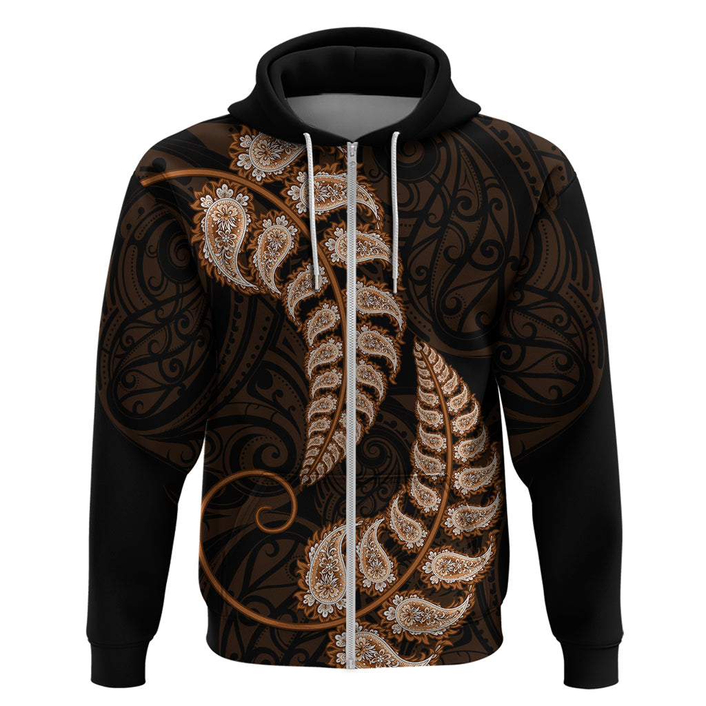 brown-new-zealand-paisley-silver-fern-hoodie-aotearoa-maori