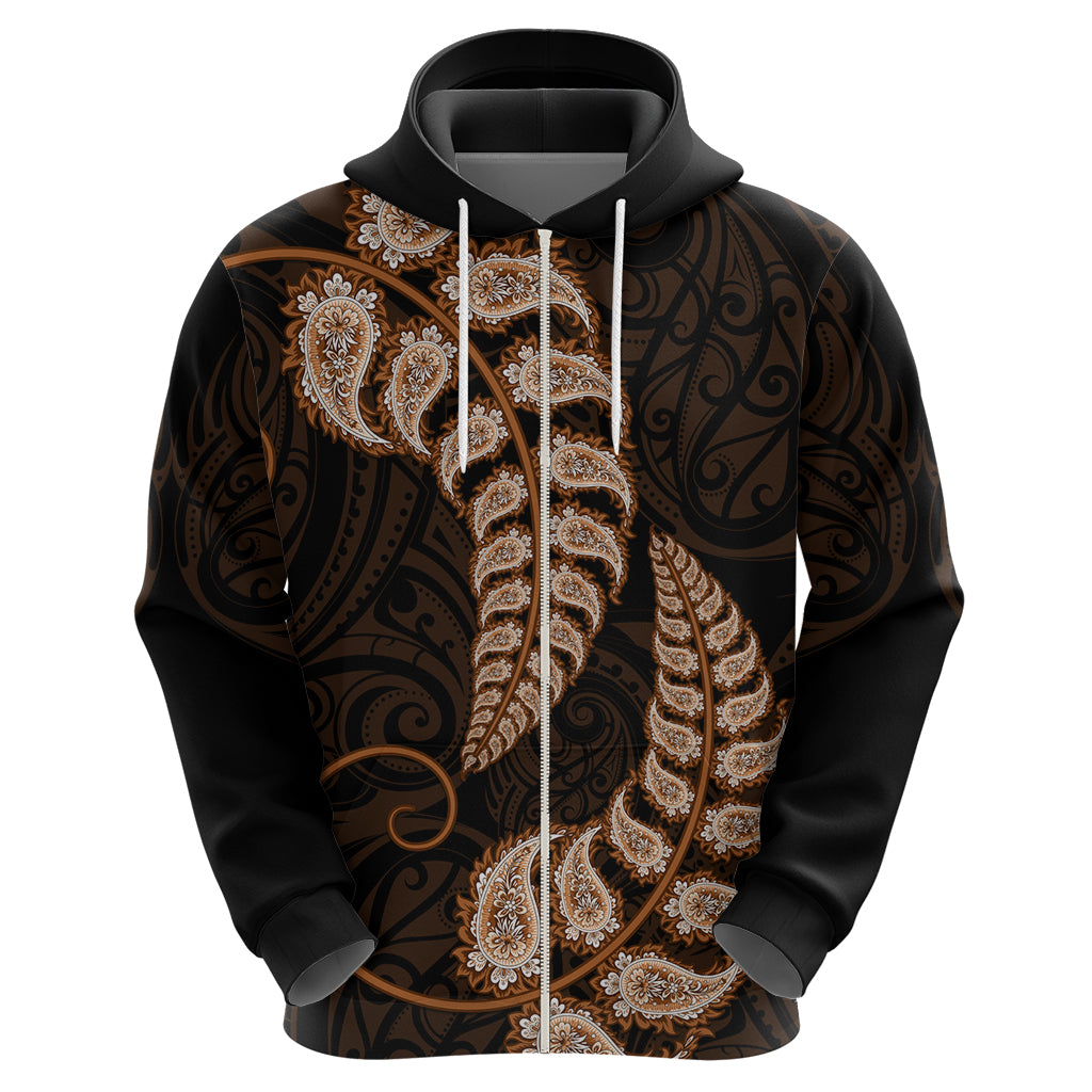 brown-new-zealand-paisley-silver-fern-hoodie-aotearoa-maori