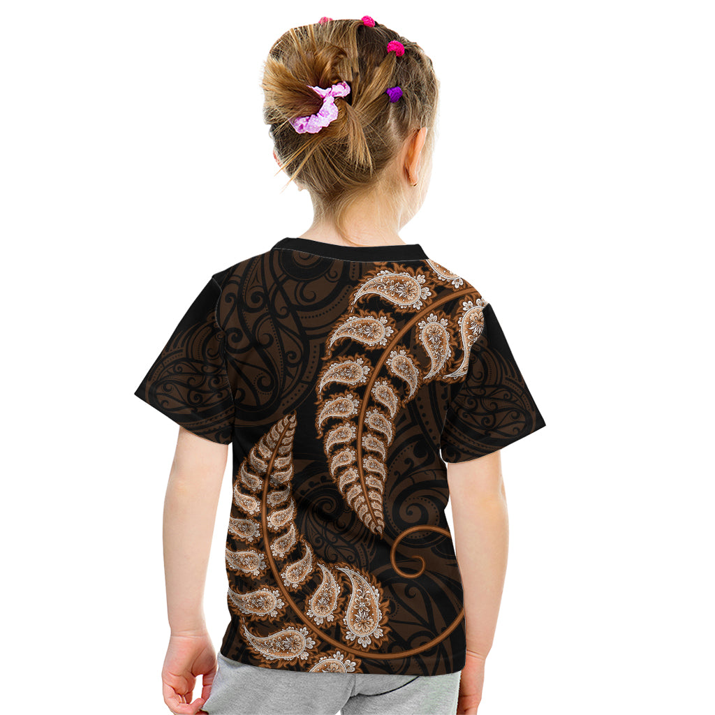 brown-new-zealand-paisley-silver-fern-kid-t-shirt-aotearoa-maori