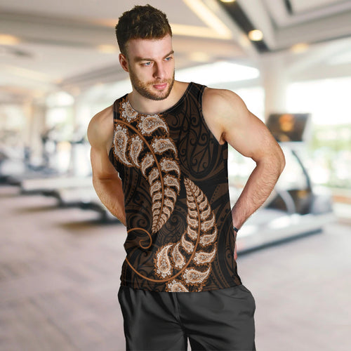 brown-new-zealand-paisley-silver-fern-men-tank-top-aotearoa-maori