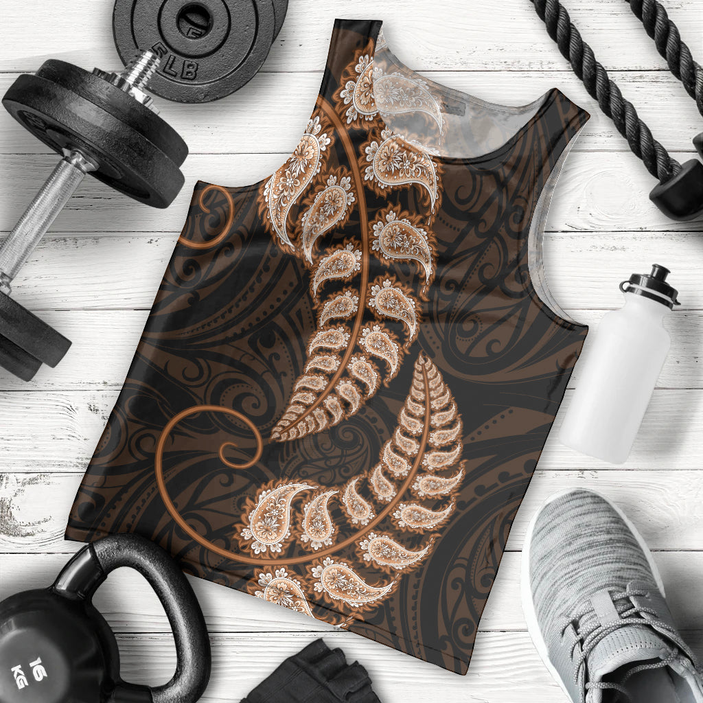brown-new-zealand-paisley-silver-fern-men-tank-top-aotearoa-maori