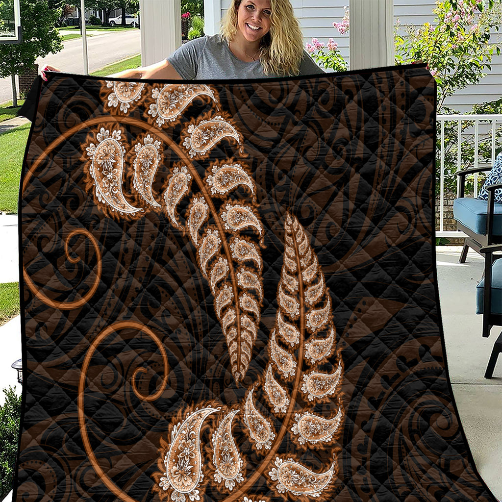 brown-new-zealand-paisley-silver-fern-quilt-aotearoa-maori