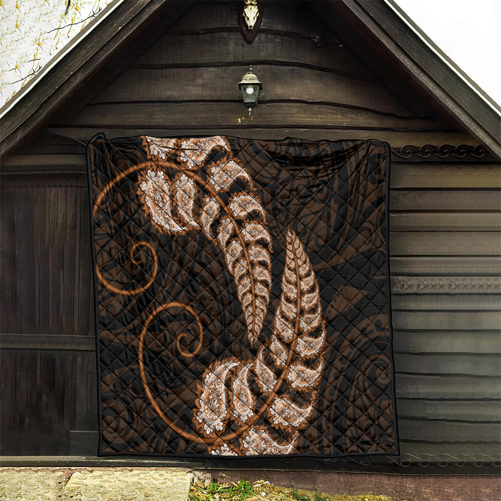 brown-new-zealand-paisley-silver-fern-quilt-aotearoa-maori