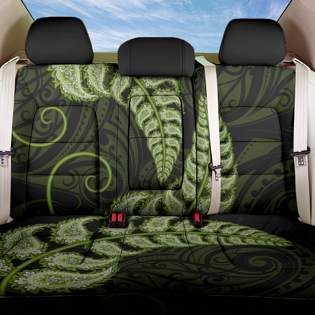 green-new-zealand-paisley-silver-fern-back-car-seat-cover-aotearoa-maori