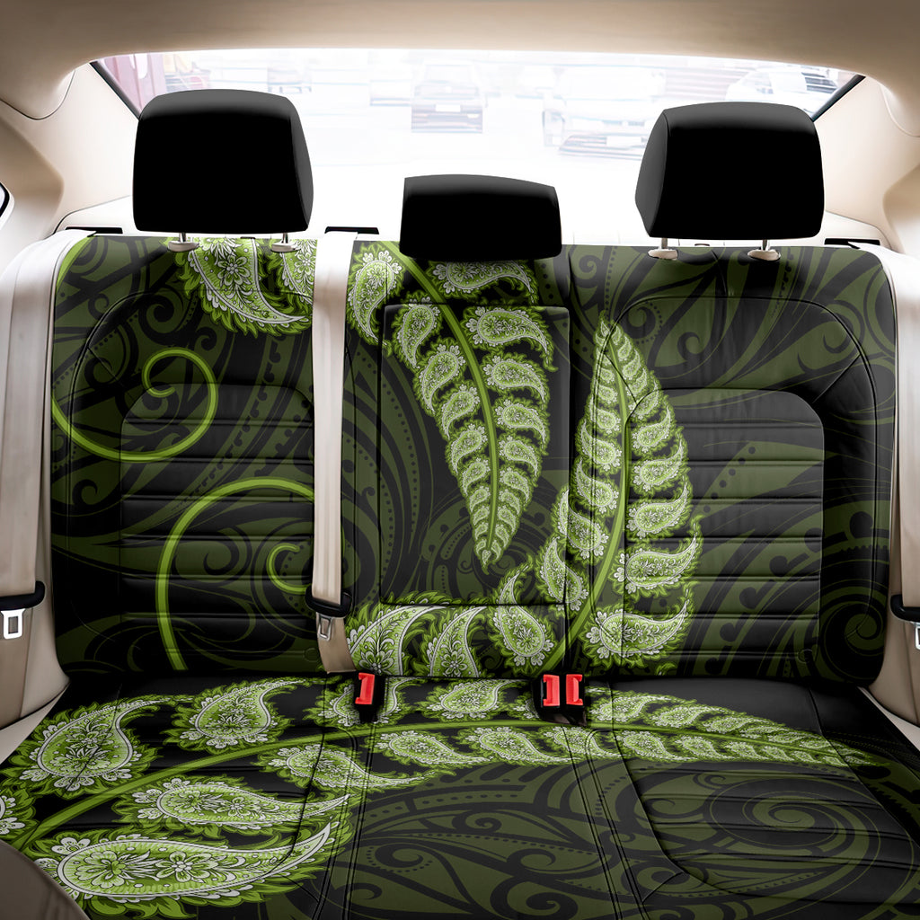 green-new-zealand-paisley-silver-fern-back-car-seat-cover-aotearoa-maori