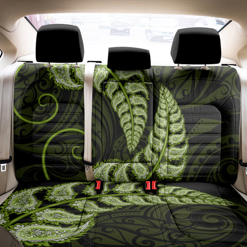 green-new-zealand-paisley-silver-fern-back-car-seat-cover-aotearoa-maori
