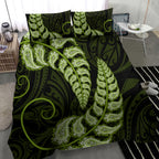 green-new-zealand-paisley-silver-fern-bedding-set-aotearoa-maori