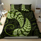 green-new-zealand-paisley-silver-fern-bedding-set-aotearoa-maori