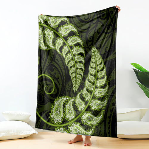 green-new-zealand-paisley-silver-fern-blanket-aotearoa-maori