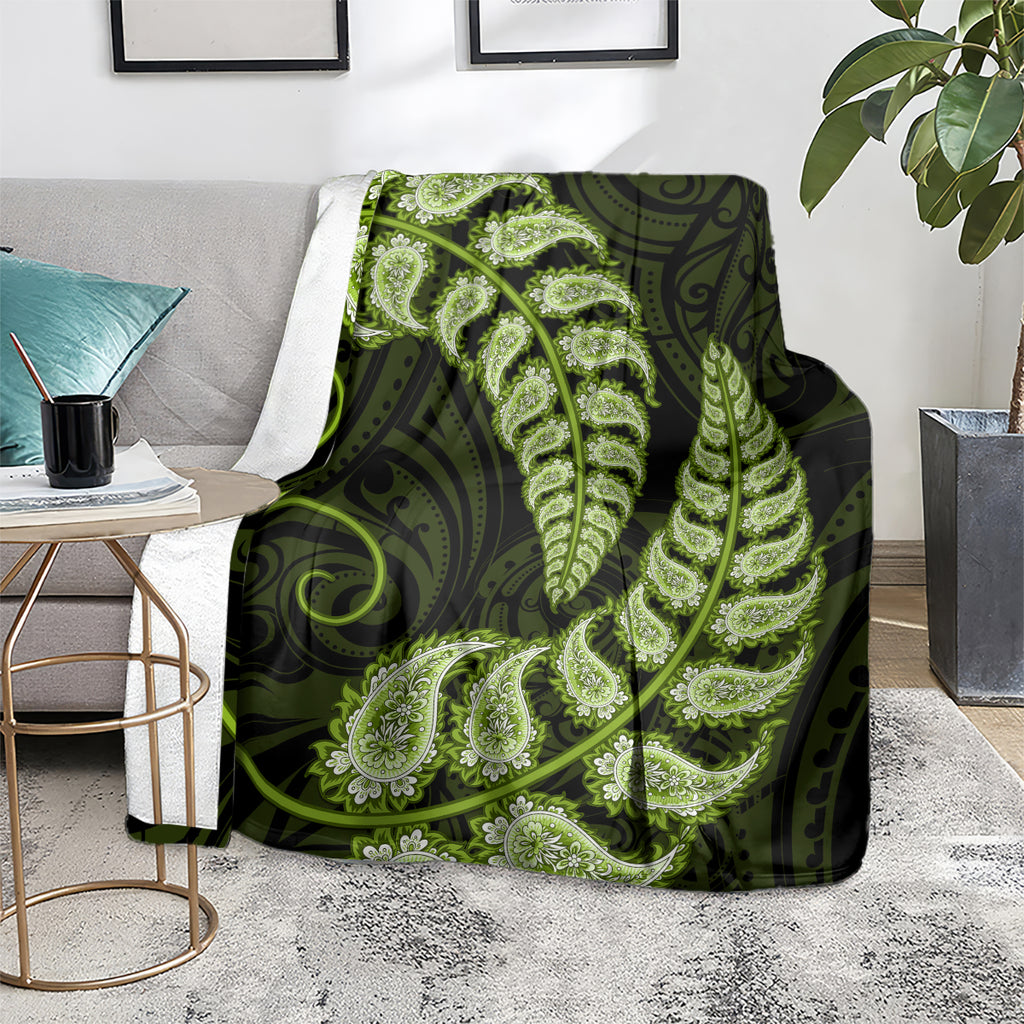 green-new-zealand-paisley-silver-fern-blanket-aotearoa-maori