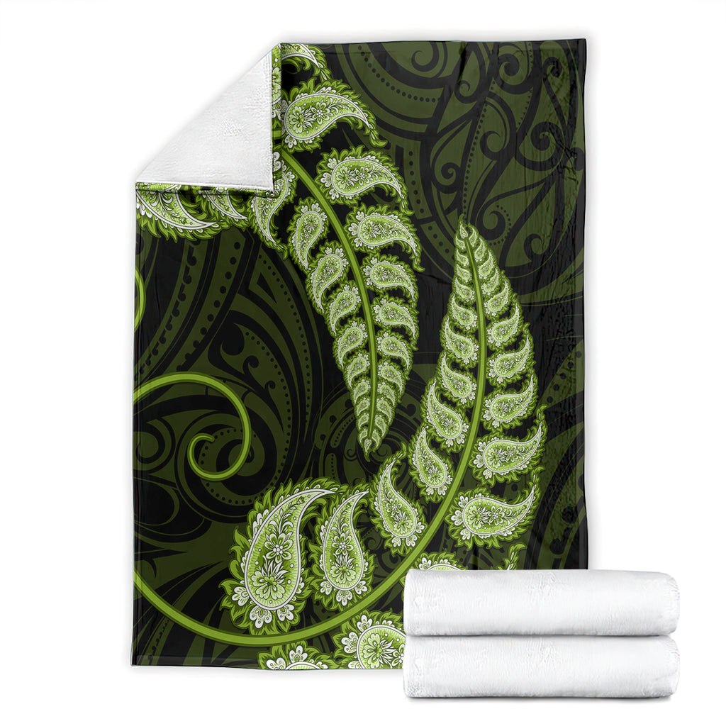 green-new-zealand-paisley-silver-fern-blanket-aotearoa-maori