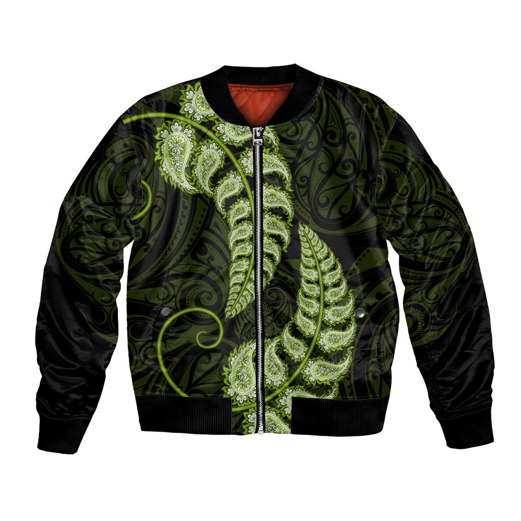 green-new-zealand-paisley-silver-fern-bomber-jacket-aotearoa-maori