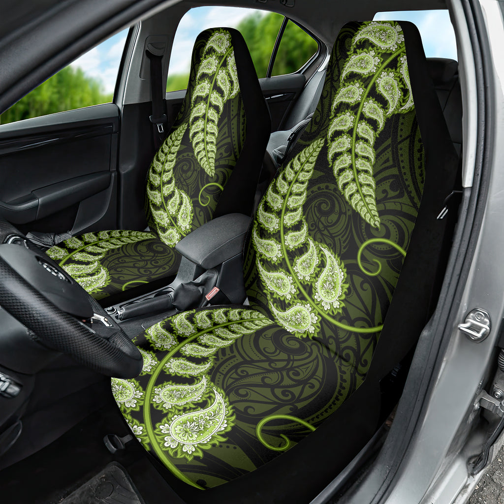 green-new-zealand-paisley-silver-fern-car-seat-cover-aotearoa-maori