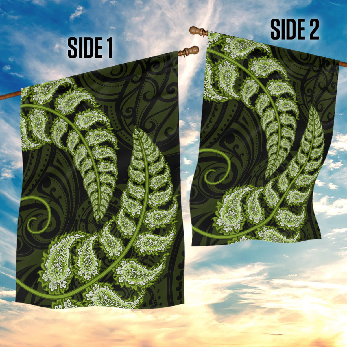 green-new-zealand-paisley-silver-fern-garden-flag-aotearoa-maori