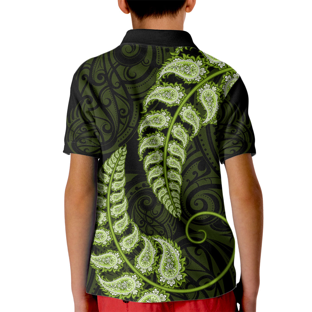 green-new-zealand-paisley-silver-fern-kid-polo-shirt-aotearoa-maori