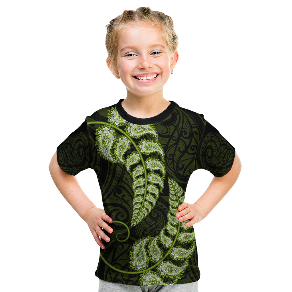 green-new-zealand-paisley-silver-fern-kid-t-shirt-aotearoa-maori