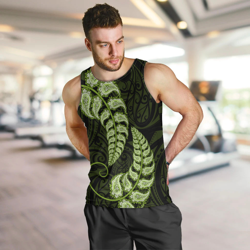 green-new-zealand-paisley-silver-fern-men-tank-top-aotearoa-maori