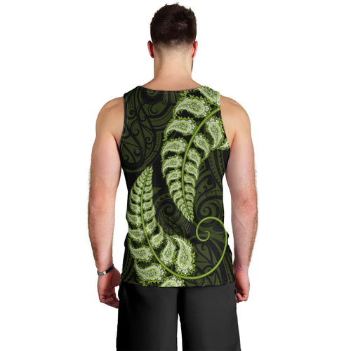green-new-zealand-paisley-silver-fern-men-tank-top-aotearoa-maori