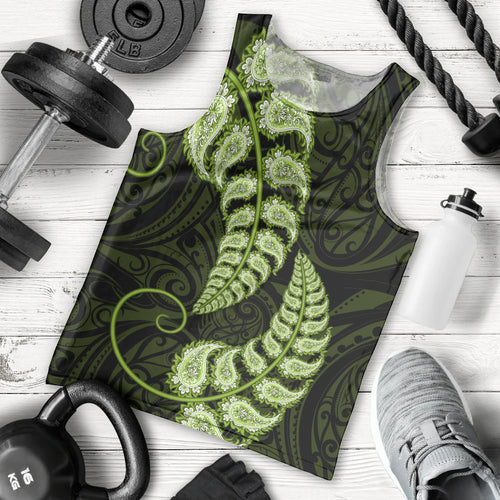 green-new-zealand-paisley-silver-fern-men-tank-top-aotearoa-maori