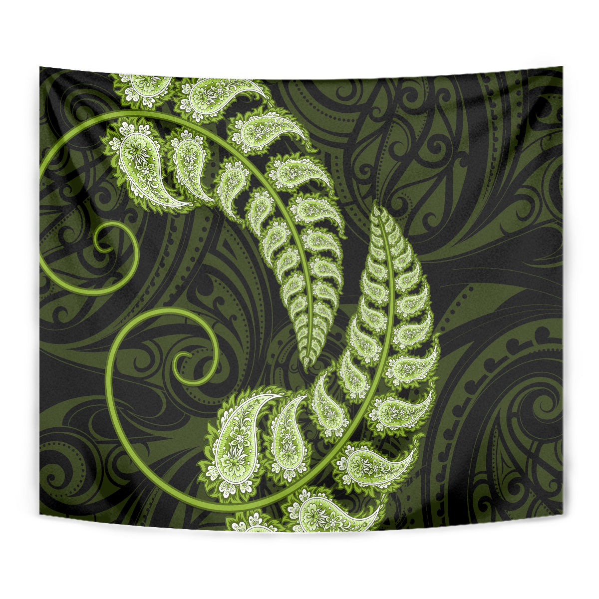 green-new-zealand-paisley-silver-fern-tapestry-aotearoa-maori