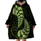 green-new-zealand-paisley-silver-fern-wearable-blanket-hoodie-aotearoa-maori