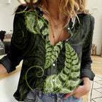 green-new-zealand-paisley-silver-fern-women-casual-shirt-aotearoa-maori