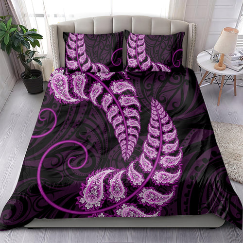 purple-new-zealand-paisley-silver-fern-bedding-set-aotearoa-maori