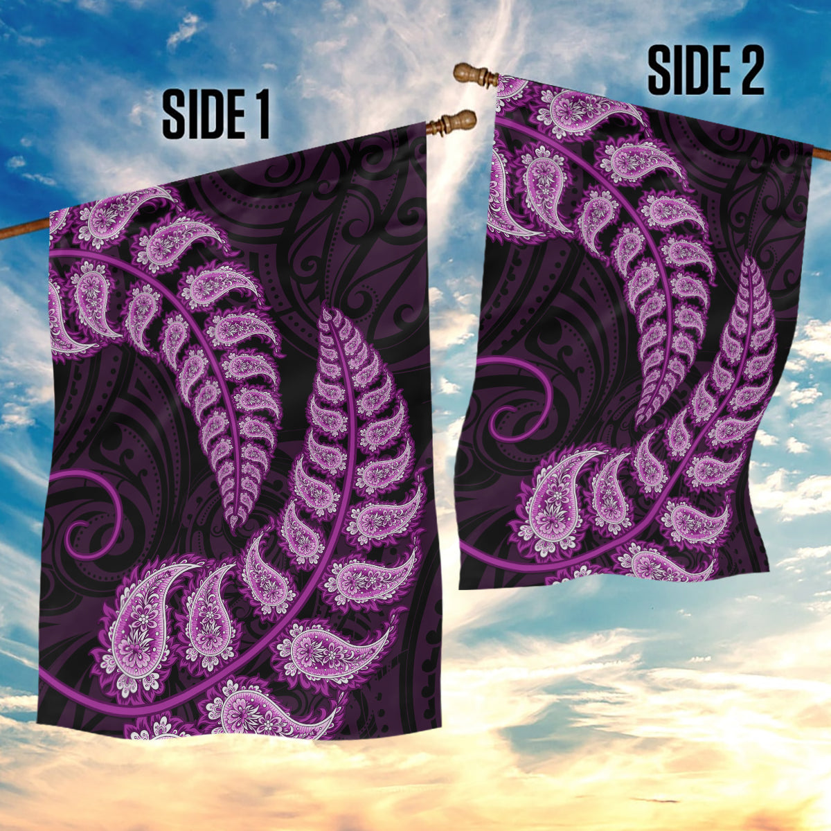 purple-new-zealand-paisley-silver-fern-garden-flag-aotearoa-maori