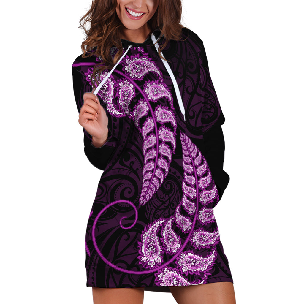 purple-new-zealand-paisley-silver-fern-hoodie-dress-aotearoa-maori