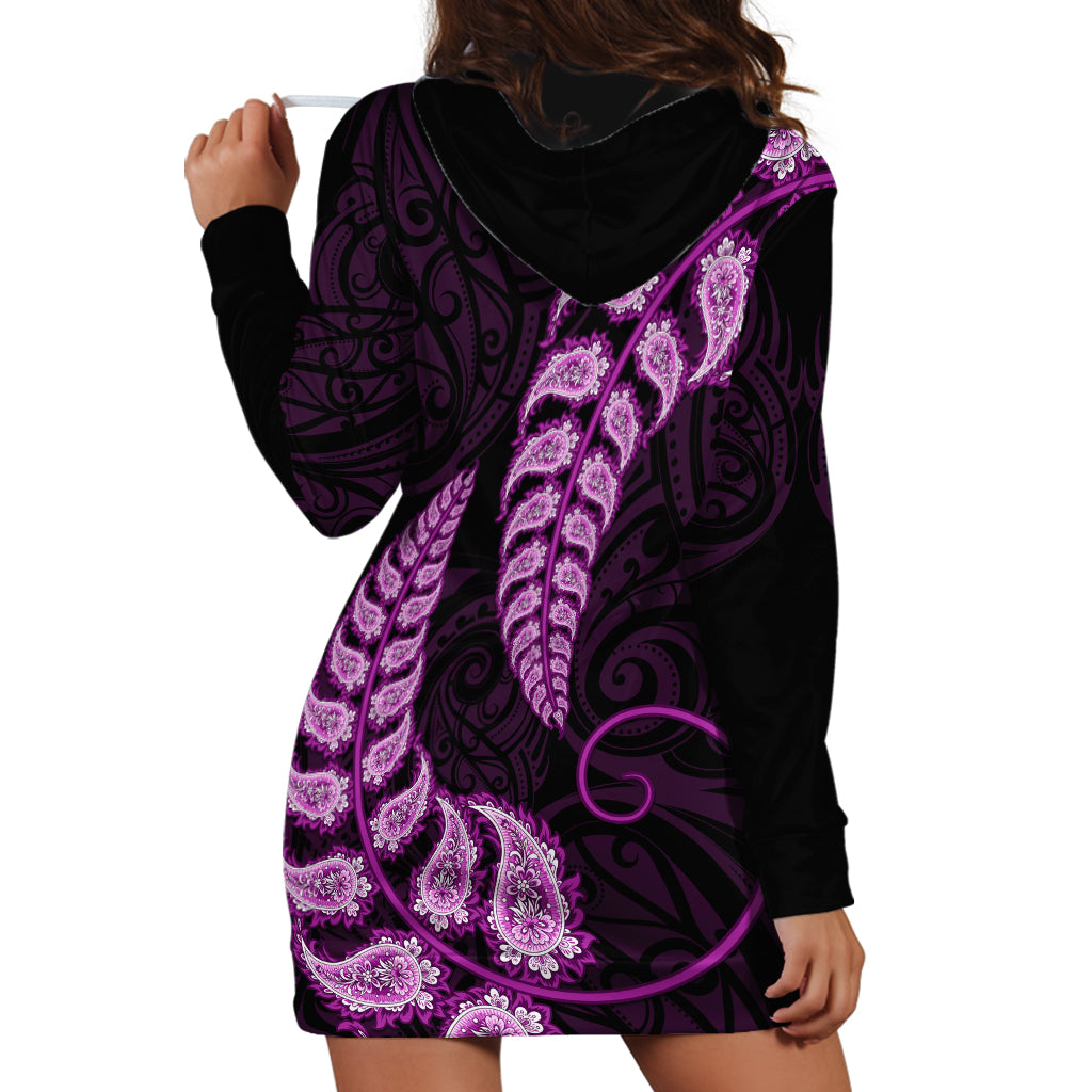 purple-new-zealand-paisley-silver-fern-hoodie-dress-aotearoa-maori