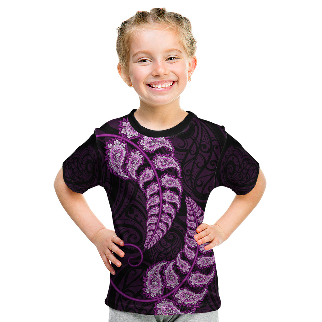 purple-new-zealand-paisley-silver-fern-kid-t-shirt-aotearoa-maori