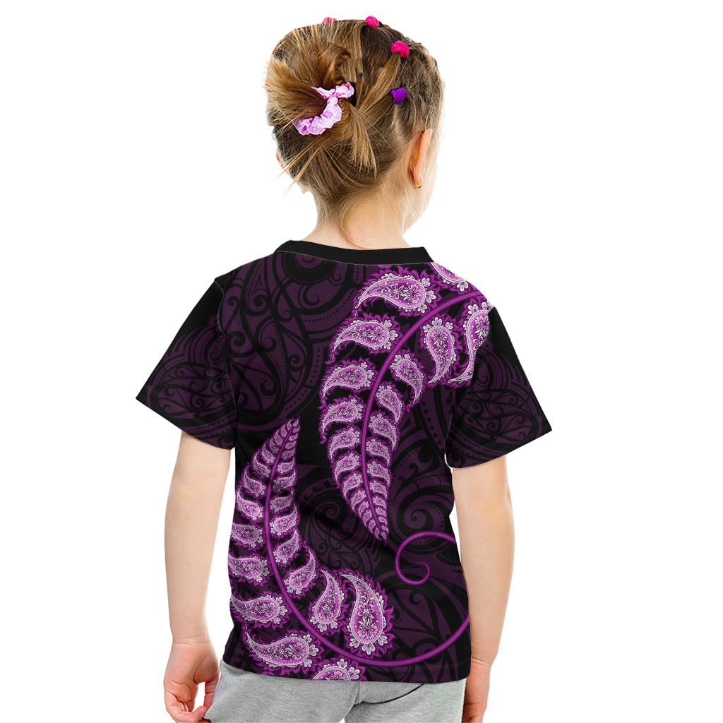 purple-new-zealand-paisley-silver-fern-kid-t-shirt-aotearoa-maori