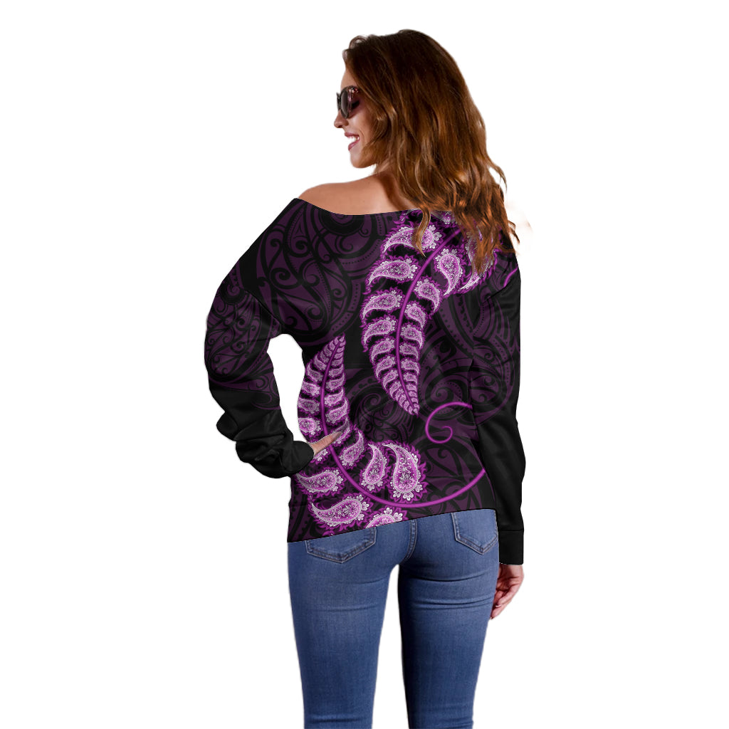 purple-new-zealand-paisley-silver-fern-off-shoulder-sweater-aotearoa-maori