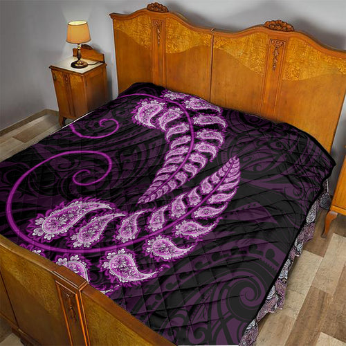 purple-new-zealand-paisley-silver-fern-quilt-aotearoa-maori