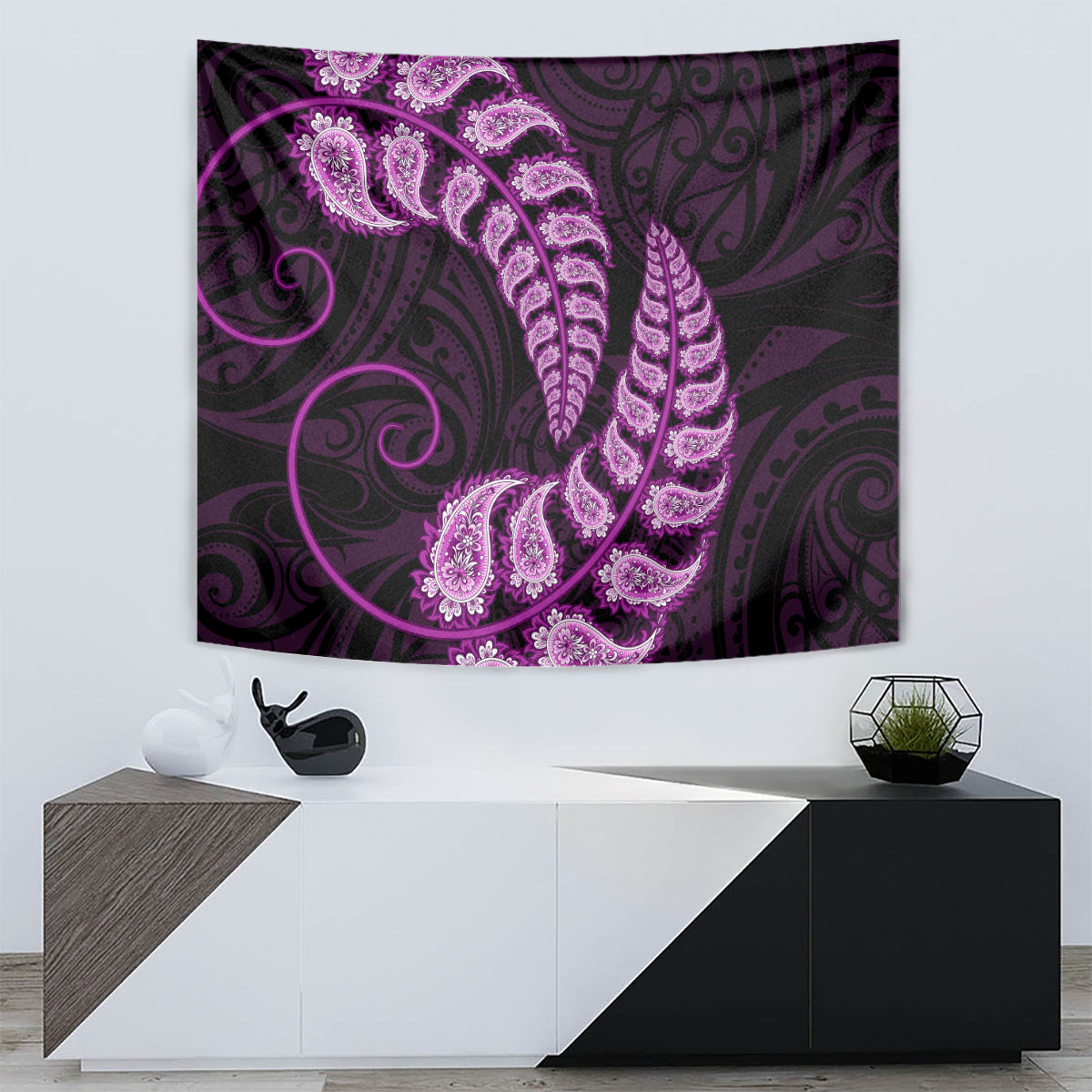 purple-new-zealand-paisley-silver-fern-tapestry-aotearoa-maori