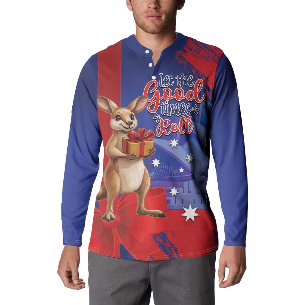 Happy Boxing Day Australia Button Sweatshirt Let The Good Time Roll!