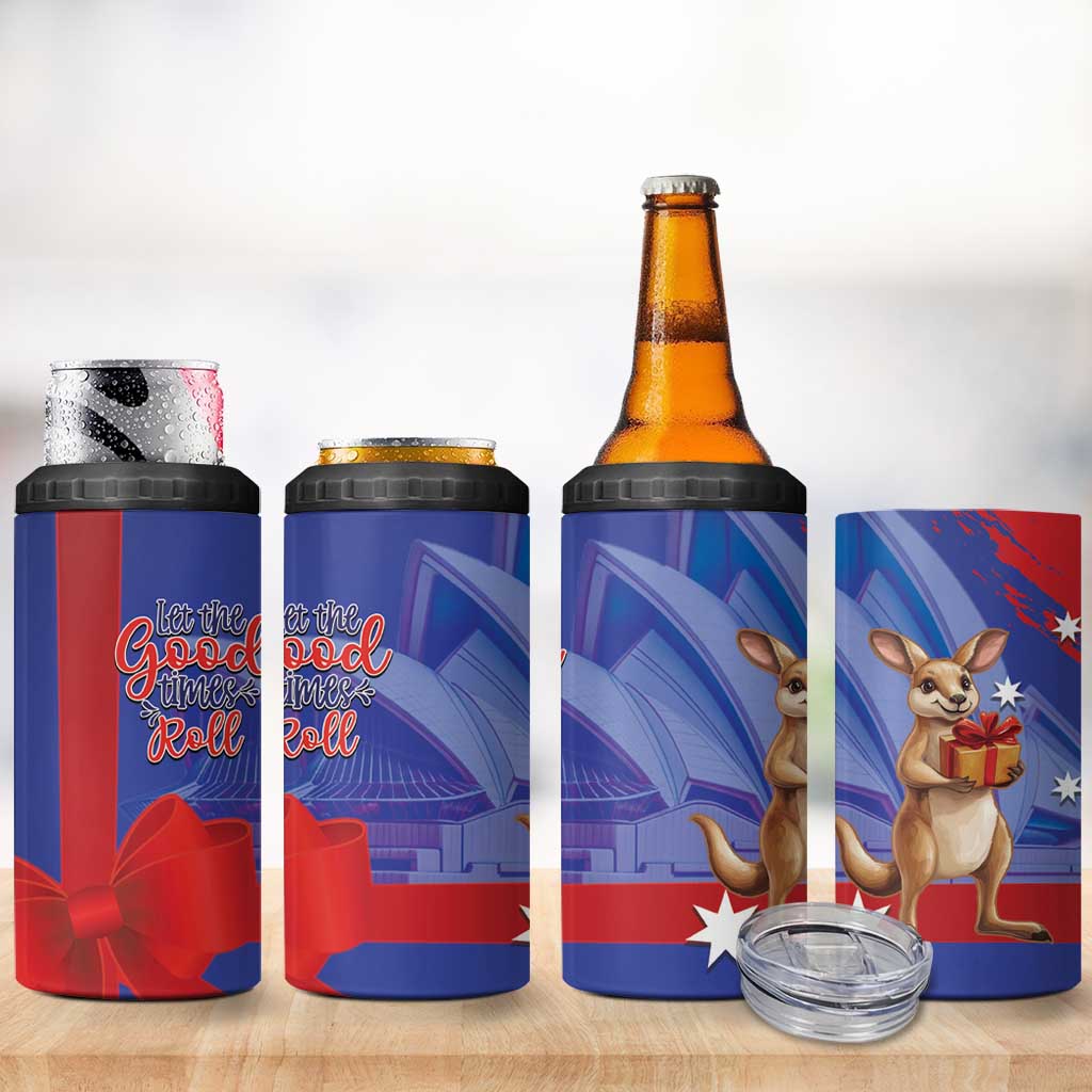 Happy Boxing Day Australia 4 in 1 Can Cooler Tumbler Let The Good Time Roll!