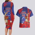 Happy Boxing Day Australia Couples Matching Long Sleeve Bodycon Dress and Hawaiian Shirt Let The Good Time Roll!