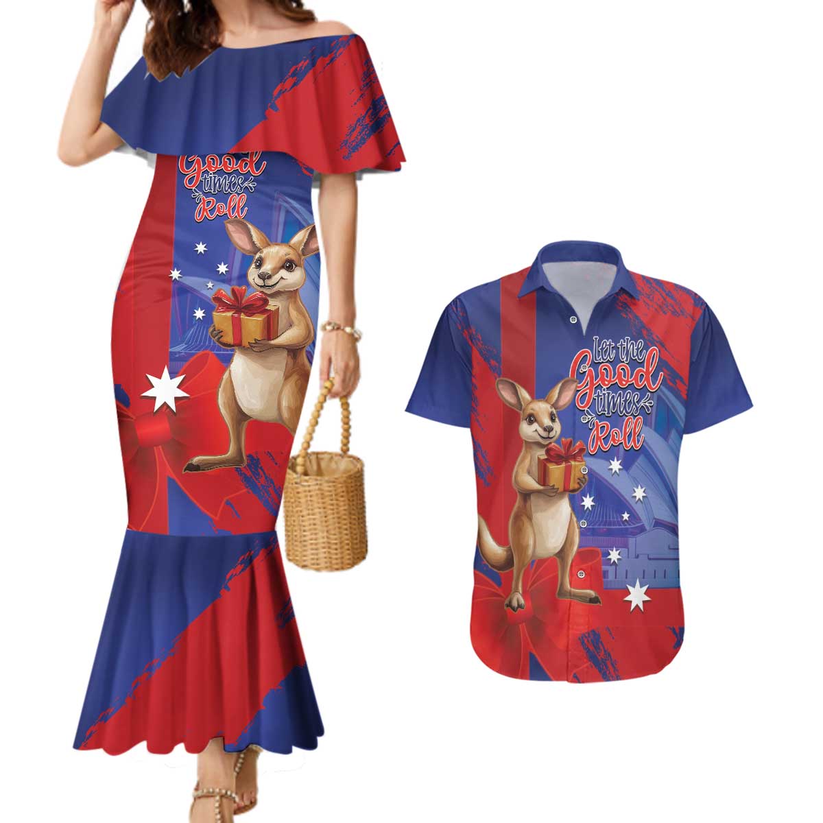 Happy Boxing Day Australia Couples Matching Mermaid Dress and Hawaiian Shirt Let The Good Time Roll!