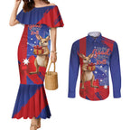 Happy Boxing Day Australia Couples Matching Mermaid Dress and Long Sleeve Button Shirt Let The Good Time Roll!