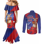 Happy Boxing Day Australia Couples Matching Mermaid Dress and Long Sleeve Button Shirt Let The Good Time Roll!